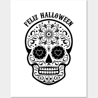 Feliz Halloween - dia de muertos Posters and Art